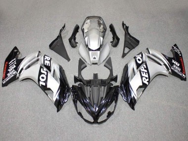 2012-2016 Kawasaki Ninja 650 EX650 Motorcycle Fairings - Silver Black Repsol