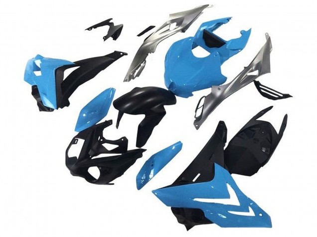 2015-2016 BMW S1000RR Motorcycle Fairings - Silver Blue Matte Black