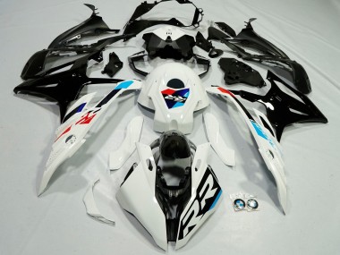 2023-2024 BMW S1000RR Motorcycle Fairings - White Light Blue Red Glossy Black