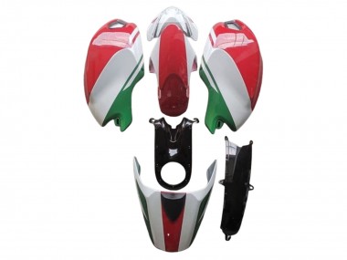 2008-2012 Ducati Monster 696 796 1100 1100S Motorcycle Fairings - White Red Green