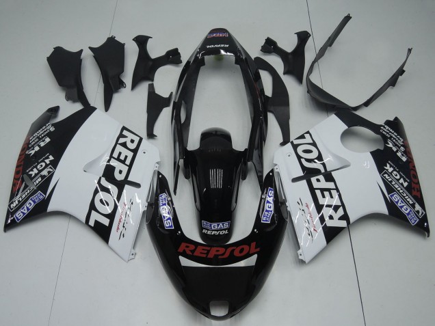 1996-2007 Honda CBR1100XX Blackbird Motorcycle Fairings - Glossy Black White Red Repsol