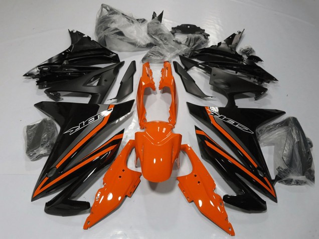2016-2018 Honda CBR500R Motorcycle Fairings - Orange Grey Glossy Black
