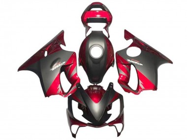 2001-2003 Honda CBR600 F4i Motorcycle Fairings - Red Matte Black