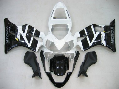 2001-2003 Honda CBR600 F4i Motorcycle Fairings - White Glossy Black