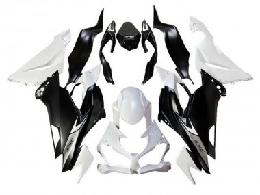 2019-2022 Kawasaki ZX6R Motorcycle Fairings - White Matte Black