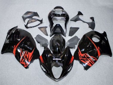 1996-2007 Suzuki GSXR 1300 Hayabusa Motorcycle Fairings - Glossy Black Red