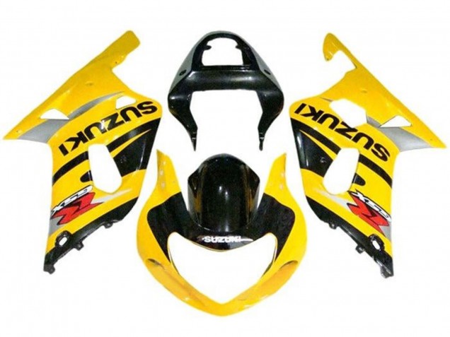 2000-2002 Suzuki GSXR1000 Motorcycle Fairings - Yellow Grey Black