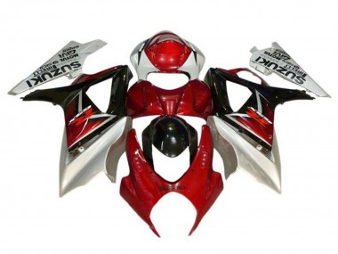 2005-2006 Suzuki GSXR 1000 Motorcycle Fairings - Silver Red Black