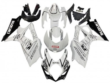 2005-2006 Suzuki GSXR 1000 Motorcycle Fairings - White Black Corona Motul