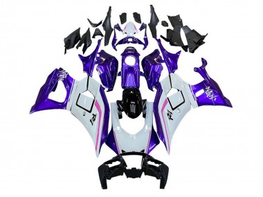 2021-2024 Yamaha YZF R7 Motorcycle Fairings - White Purple Pink
