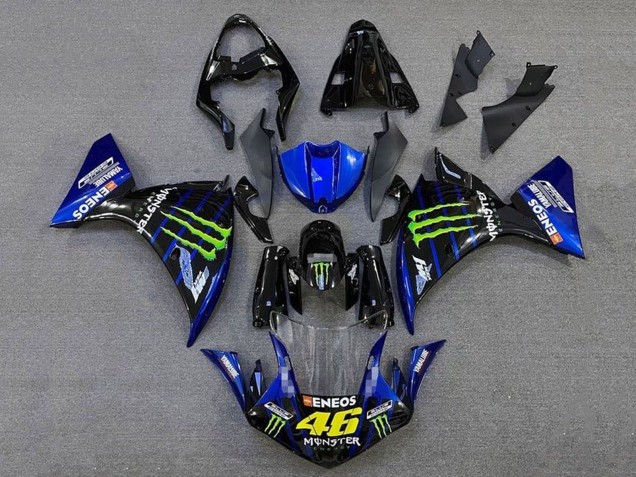 2009-2011 Yamaha YZF 1000 R1 Motorcycle Fairings - Blue Glossy Black Green Monster Energy