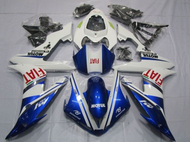 2004-2006 Yamaha YZF 1000 R1 Motorcycle Fairings - White Blue Red Fiat Motul