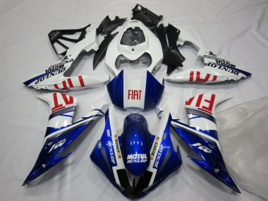 2004-2006 Yamaha YZF 1000 R1 Motorcycle Fairings - White Blue Red Fiat