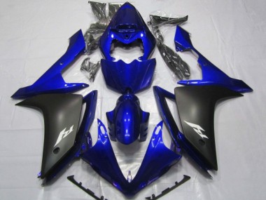 2007-2008 Yamaha YZF 1000 R1 Motorcycle Fairings - Blue Matte Black