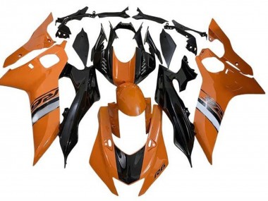 2017-2025 Yamaha YZF R6 Motorcycle Fairings - Orange Silver Glossy Black