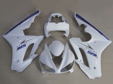 2009-2012 Triumph Daytona 675 Triple Motorcycle Fairing Kits - White Blue