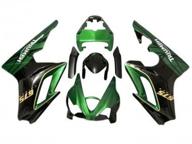 2009-2012 Triumph Daytona 675 Triple Motorcycle Fairings - Green Glossy Black