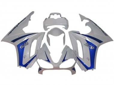 2009-2012 Triumph Daytona 675 Triple Motorcycle Fairings - White Blue