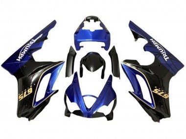 2009-2012 Triumph Daytona 675 Triple Motorcycle Fairings - Blue Glossy Black