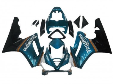 2009-2012 Triumph Daytona 675 Triple Motorcycle Fairings - Teal Blue Glossy Black