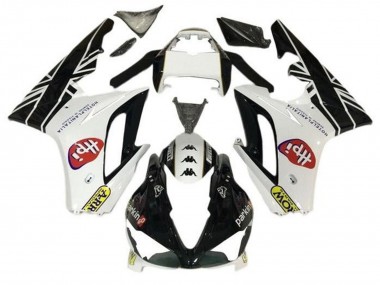 2009-2012 Triumph Daytona 675 Triple Motorcycle Fairings - White Glossy Black HPi