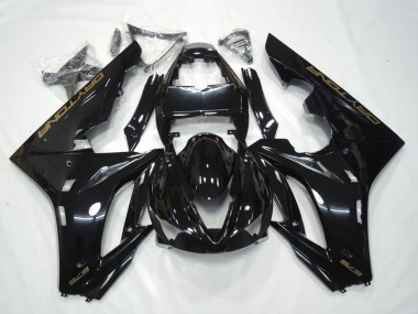 2009-2012 Triumph Daytona 675 Triple Motorcycle Fairing - Glossy Black Gold Decals