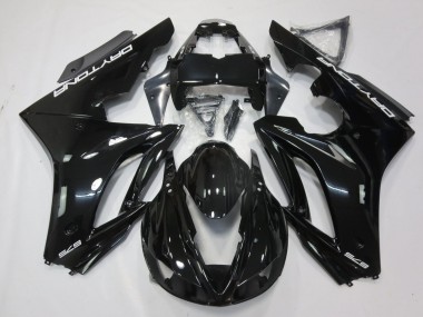2009-2012 Triumph Daytona 675 Triple Motorcycle Fairings - Glossy Black White Decals