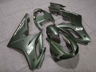 2009-2012 Triumph Daytona 675 Triple Motorcycle Fairings - Matte Green White