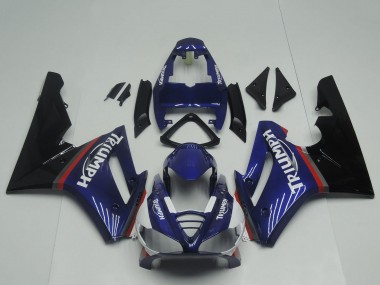 2009-2012 Triumph Daytona 675 Triple Motorcycle Fairings - Blue Red Glossy Black