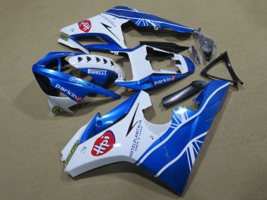 2009-2012 Triumph Daytona 675 Triple Motorcycle Fairings - White Blue Hpi