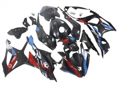 2023-2024 BMW S1000RR Motorcycle Fairings - Blue Red Carbon Fiber