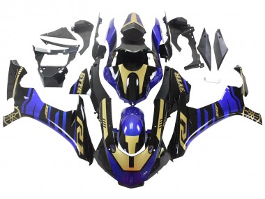 2015-2019 Yamaha YZF R1 Motorcycle Fairings - Blue Gold Black
