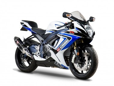 2005-2006 Suzuki GSXR 1000 Motorcycle Fairings - White Blue Black Yoshimura