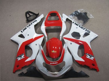 2003-2004 Suzuki GSXR 1000 Motorcycle Fairings - White Red