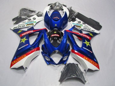 2007-2008 Suzuki GSXR 1000 Motorcycle Fairing Kits - White Blue Red Black Rockstar