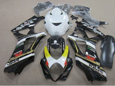 2007-2008 Suzuki GSXR 1000 Motorcycle Fairings - White Yellow Red Black
