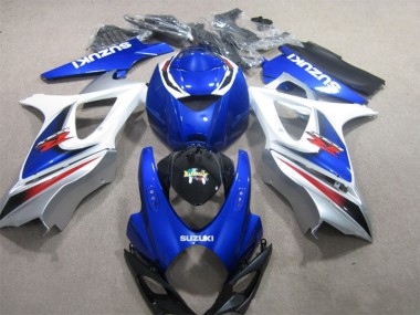 2007-2008 Suzuki GSXR 1000 Motorcycle Fairing - White Blue Black Red
