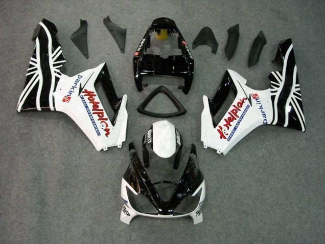 Black White 06-08 Triumph Daytona 675 Triple Motorcycle Fairings